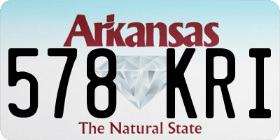 AR license plate 578KRI