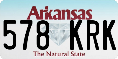 AR license plate 578KRK