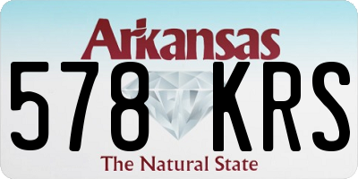 AR license plate 578KRS