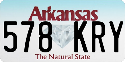 AR license plate 578KRY
