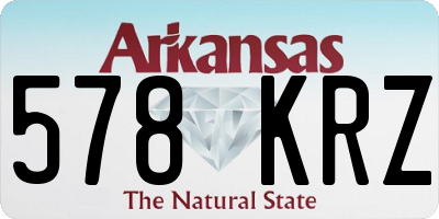 AR license plate 578KRZ