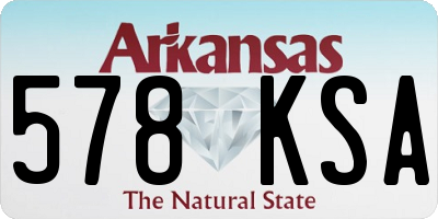 AR license plate 578KSA