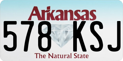 AR license plate 578KSJ