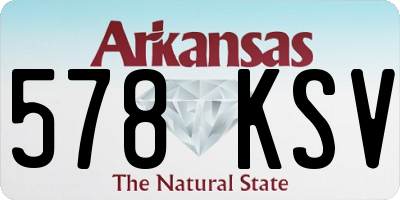 AR license plate 578KSV
