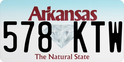 AR license plate 578KTW