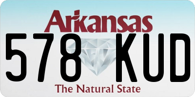 AR license plate 578KUD