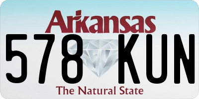 AR license plate 578KUN