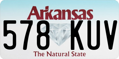 AR license plate 578KUV