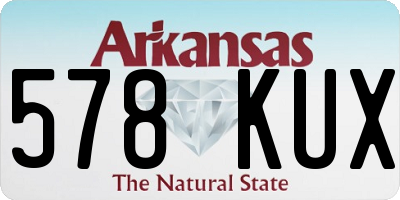 AR license plate 578KUX