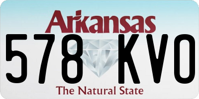 AR license plate 578KVO