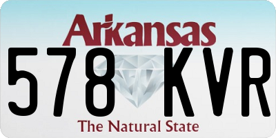 AR license plate 578KVR
