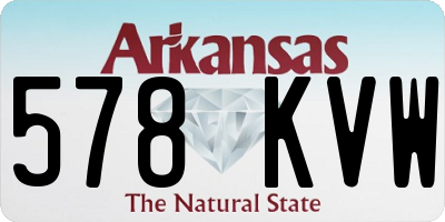 AR license plate 578KVW
