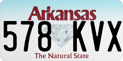 AR license plate 578KVX