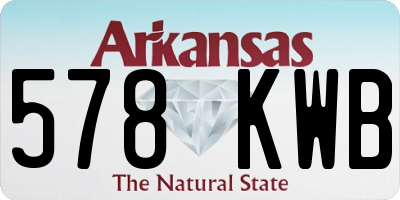AR license plate 578KWB