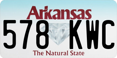 AR license plate 578KWC
