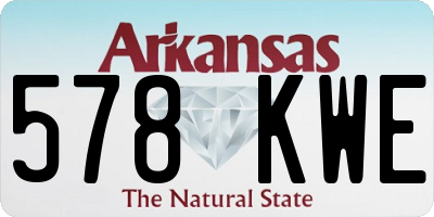 AR license plate 578KWE