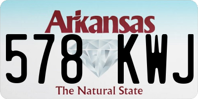 AR license plate 578KWJ