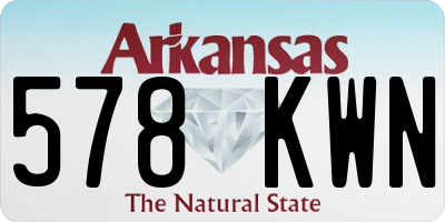 AR license plate 578KWN