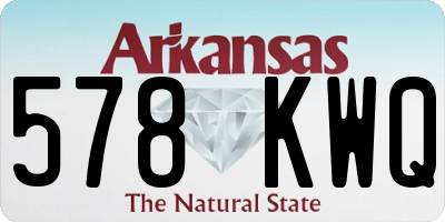 AR license plate 578KWQ