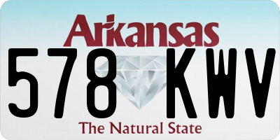 AR license plate 578KWV