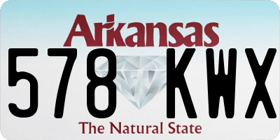 AR license plate 578KWX