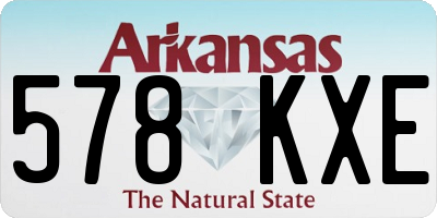AR license plate 578KXE