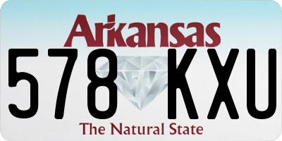 AR license plate 578KXU