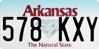 AR license plate 578KXY