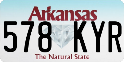 AR license plate 578KYR