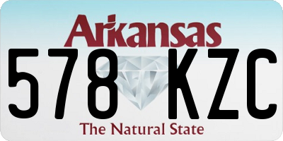 AR license plate 578KZC
