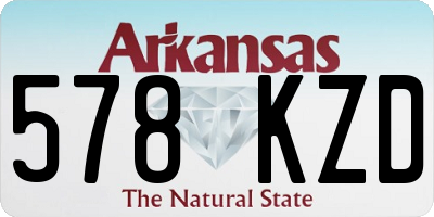 AR license plate 578KZD