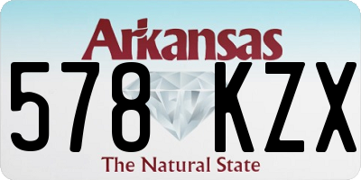 AR license plate 578KZX