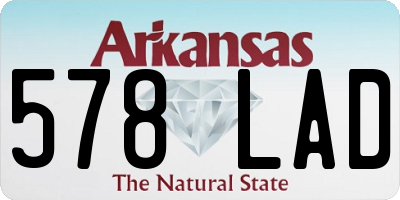AR license plate 578LAD