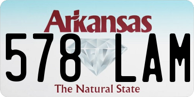 AR license plate 578LAM