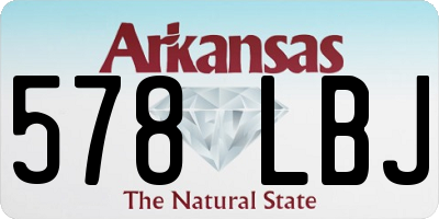 AR license plate 578LBJ