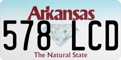 AR license plate 578LCD