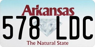 AR license plate 578LDC