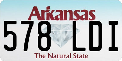AR license plate 578LDI