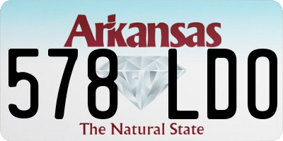 AR license plate 578LDO