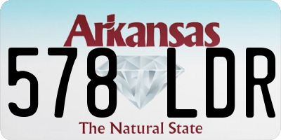 AR license plate 578LDR