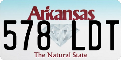 AR license plate 578LDT