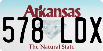 AR license plate 578LDX