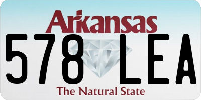 AR license plate 578LEA