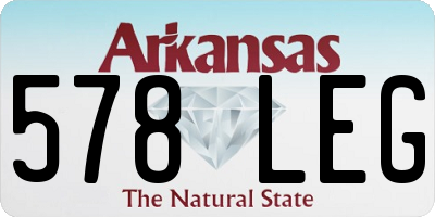 AR license plate 578LEG