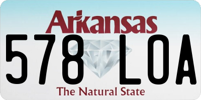 AR license plate 578LOA