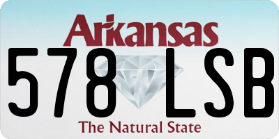 AR license plate 578LSB