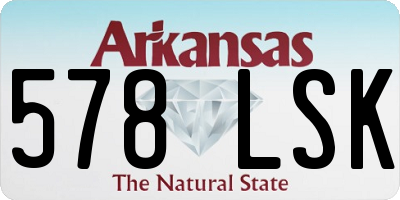 AR license plate 578LSK