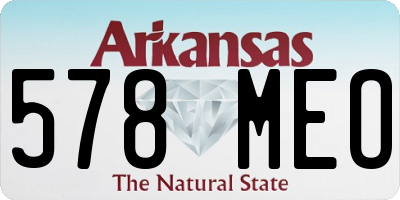 AR license plate 578MEO