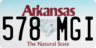 AR license plate 578MGI