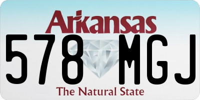 AR license plate 578MGJ